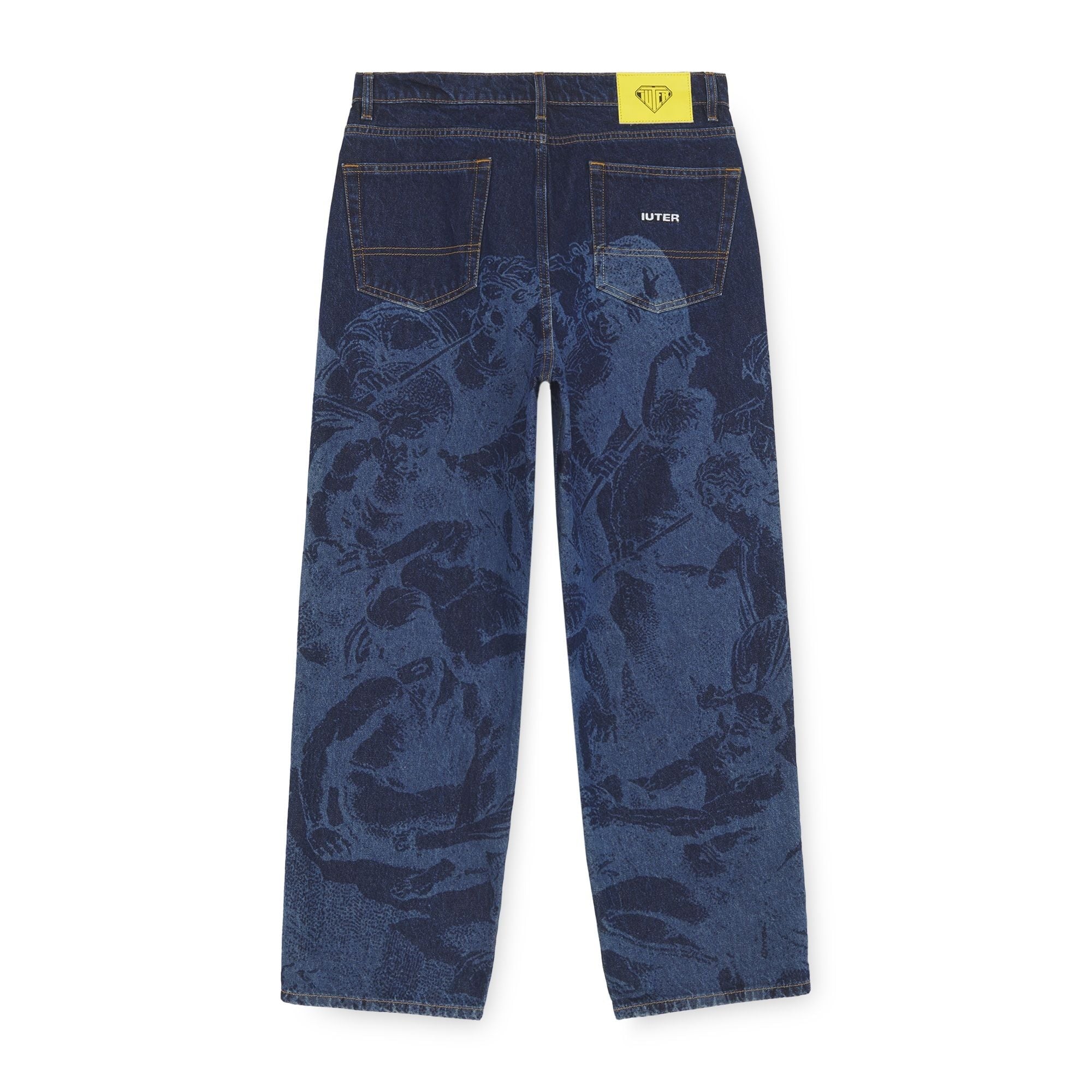 Iuter Battle Laser Baggy Denim Pants Rinsed