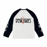 Devastate Jimmy Ls Raglan Tee Black