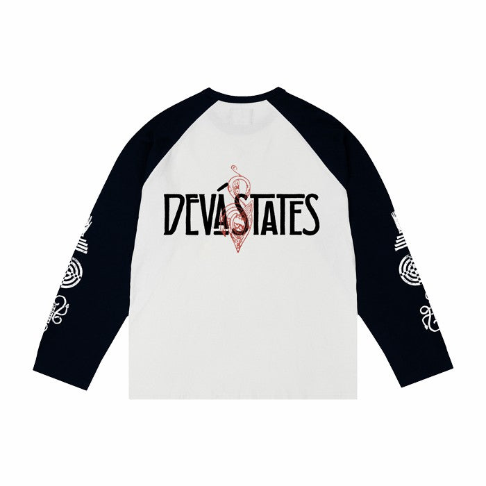 Devastate Jimmy Ls Raglan Tee Black