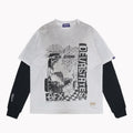 Devastates Slowburn Ls Layered Tee White