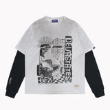 Devastates Slowburn Ls Layered Tee White