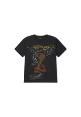 Ed Hardy Diamante Serpent Tee Black