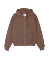 Gramicci One Point Zip Hooded Sweatshirt Brown