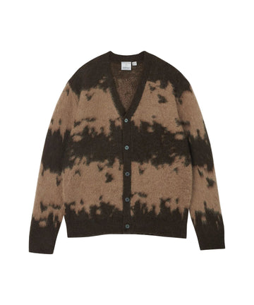 Gramicci Mohair Splatter Cardigan Taupe Splatter