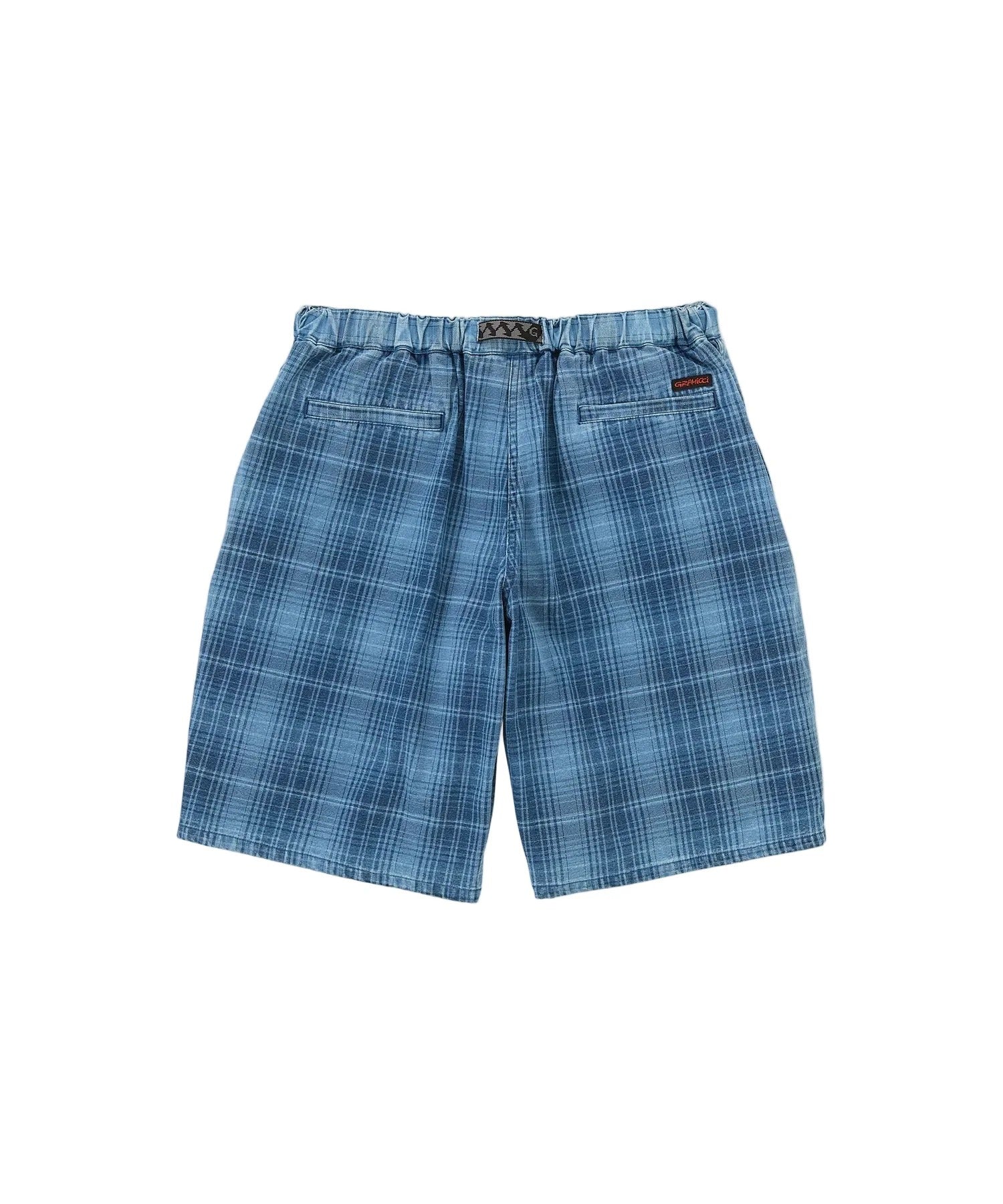 Gramicci Denim Lagoon Shorts Indigo Checkered Plaid
