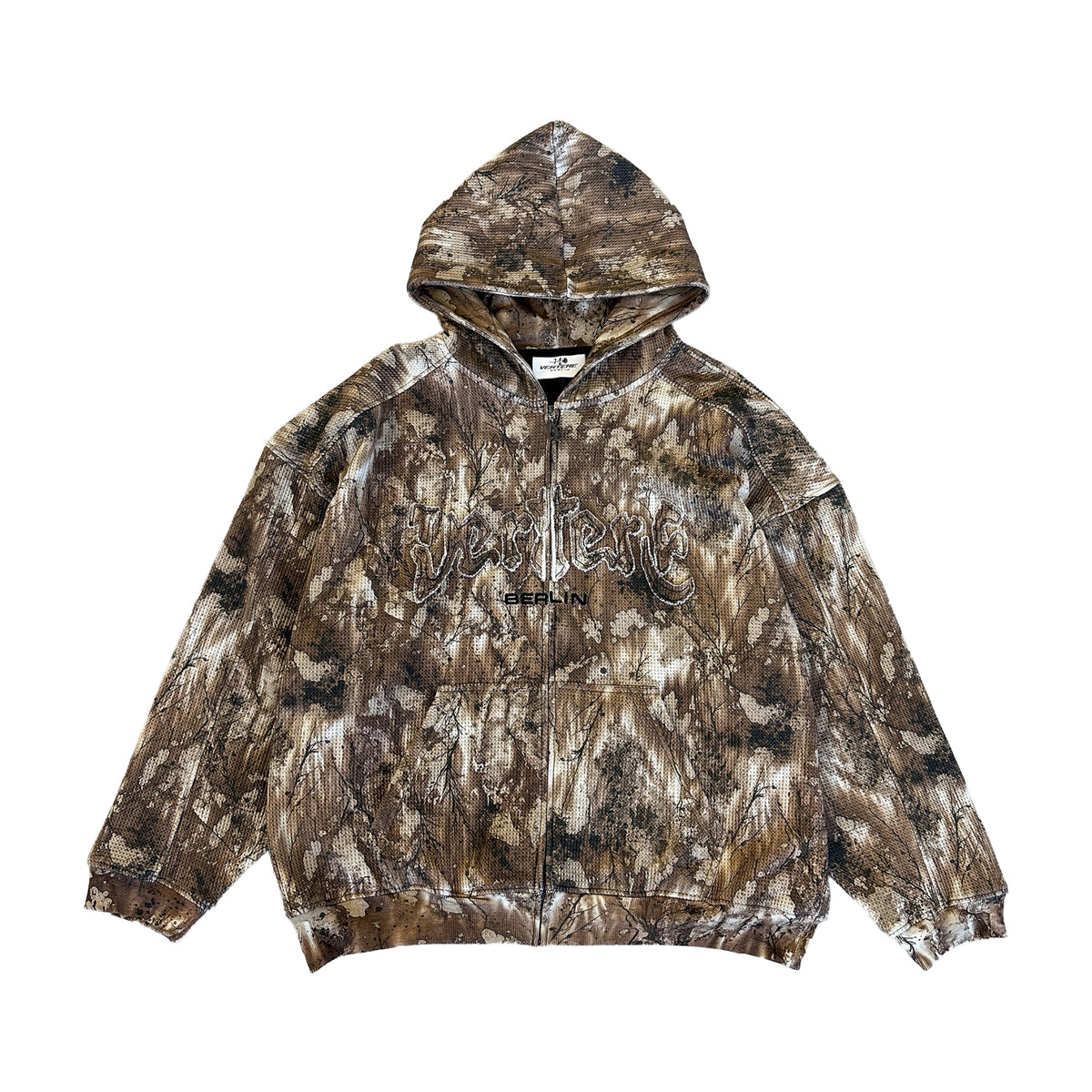 Vertere Berlin Stone Logo Zip Hoodie Camo