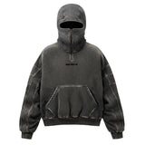 Vertere Berlin Cypher Quarter Zip Hoodie Washed Black