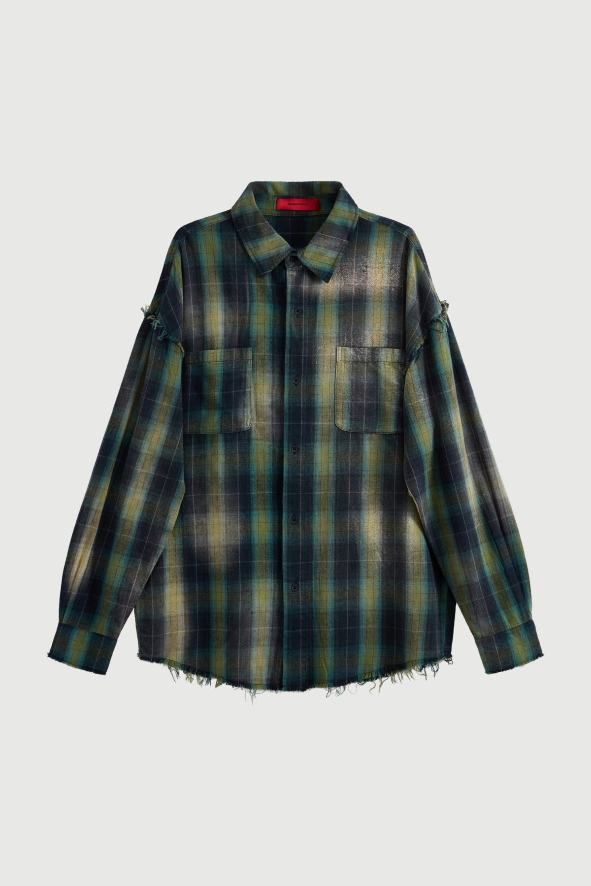 Acupuncture Two Pocket Shirt Green Blue
