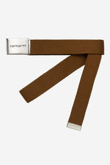 Carhartt Wip Clip Belt Chrome Hamilton Brown