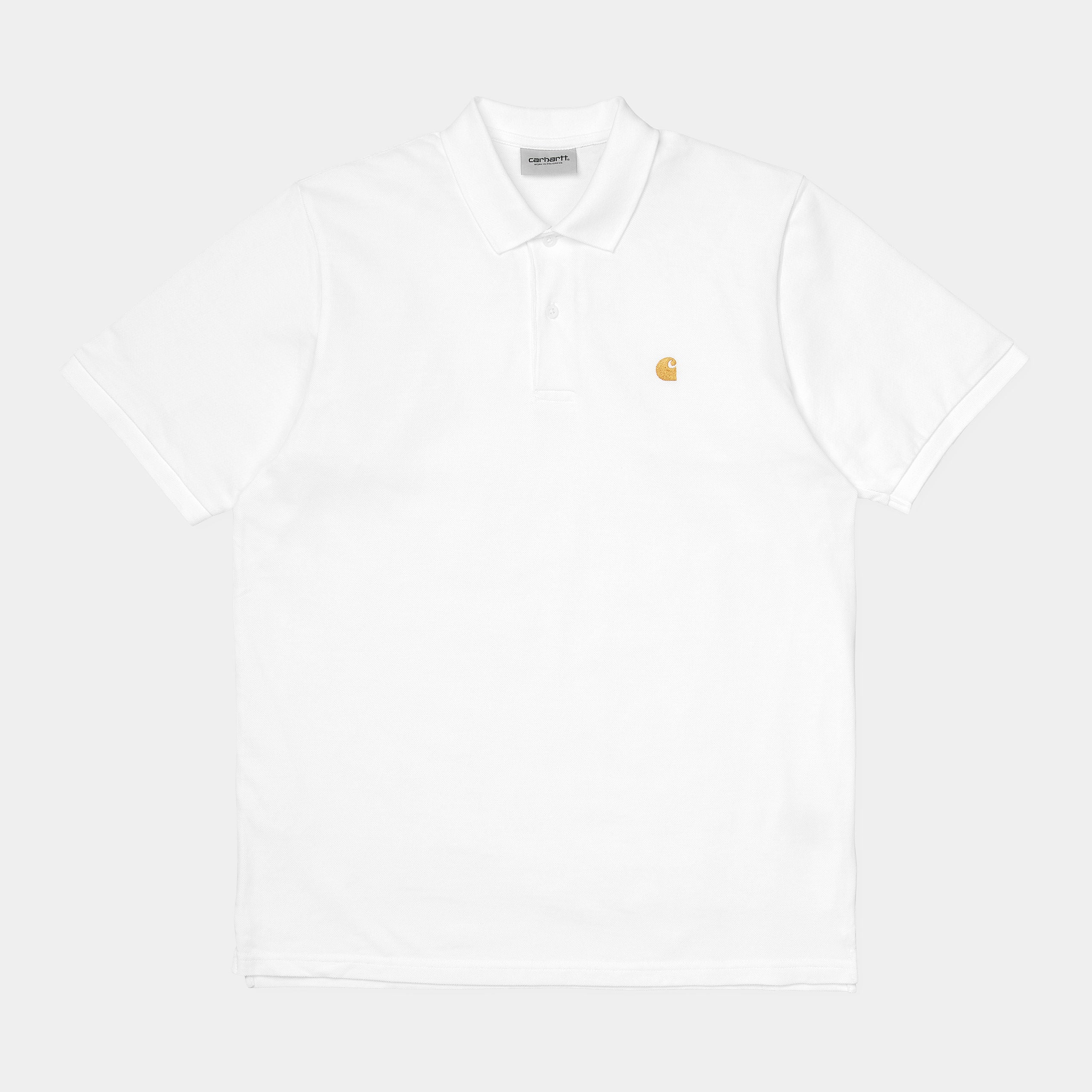 Carhartt Wip Chase Pique Polo Bianco