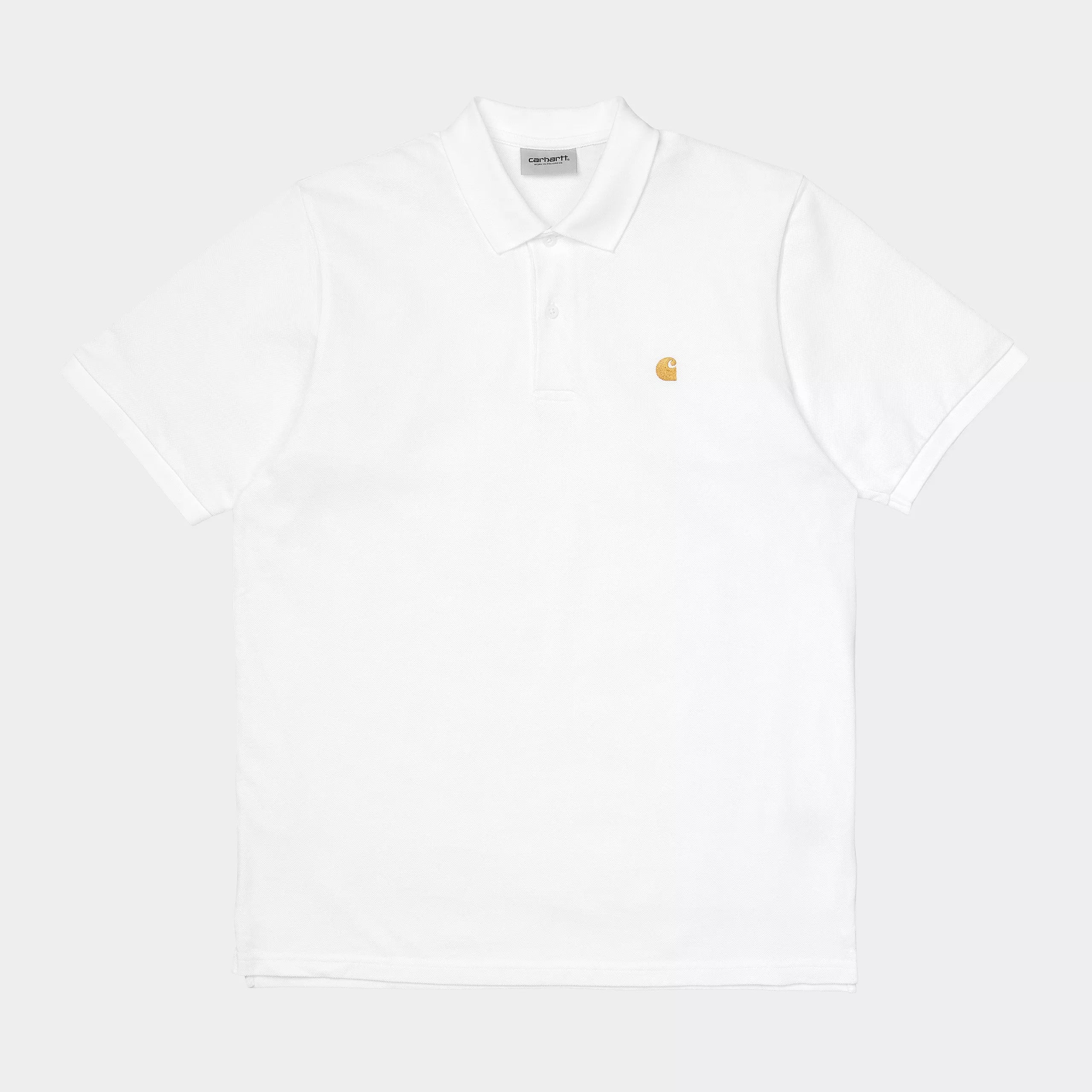 Carhartt Wip Chase Pique Polo Bianco