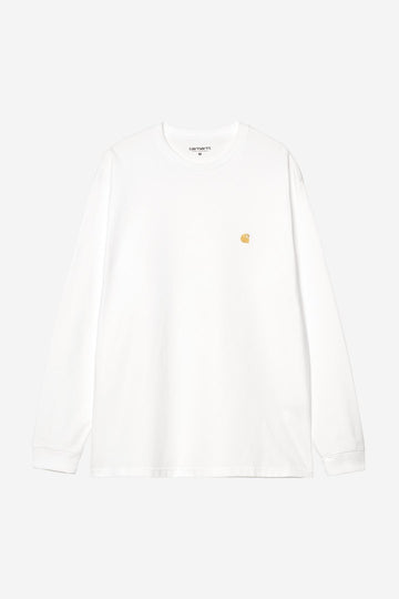 Carhartt Wip Ls Chase Tee White