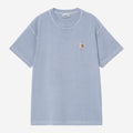 Carhartt Wip Nelson Tee Blu Delicato Tinto in Capo
