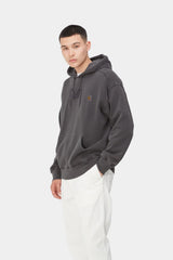 Carhartt Wip Hooded Nelson Sweatshirt Black Garment Dyed