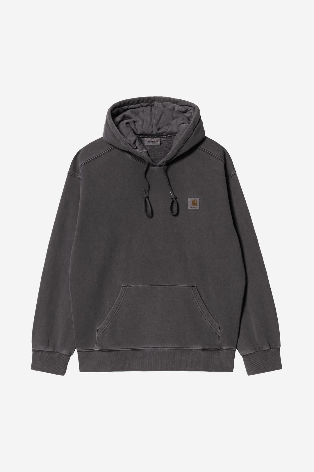 Carhartt Wip Hooded Nelson Sweatshirt Black Garment Dyed