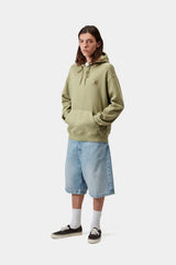 Carhartt Wip Hooded Nelson Sweatshirt Gentle Green Garment Dyed