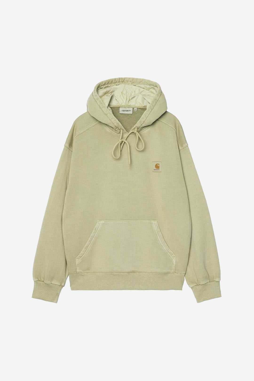 Carhartt Wip Hooded Nelson Sweatshirt Gentle Green Garment Dyed