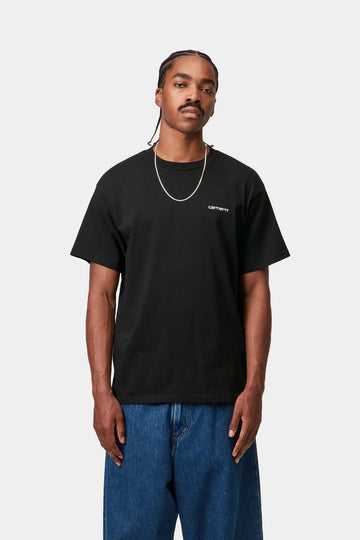 Carhartt Wip Ss Script Embroidery Tee Black