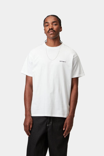 Carhartt Wip Ss Script Embroidery Tee White