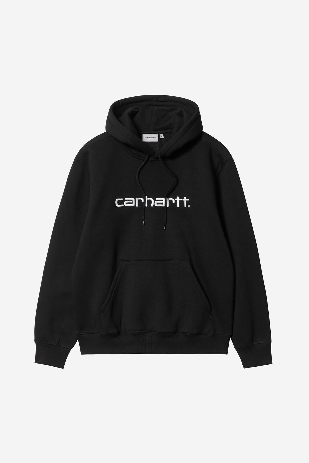 Carhartt Wip Hooded Carhartt Sweatshirt Black White
