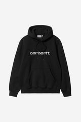 Carhartt Wip Hooded Carhartt Sweatshirt Black White