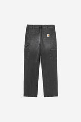 Carhartt Wip Single Knee Pant Black Marble Used Wash