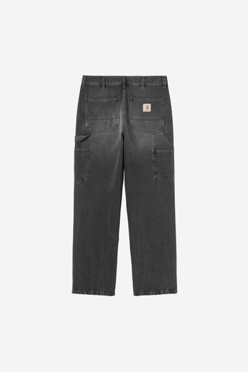 Carhartt Wip Single Knee Pant Black Marble Used Wash