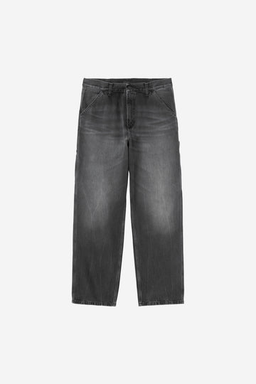 Carhartt Wip Single Knee Pant Black Marble Used Wash