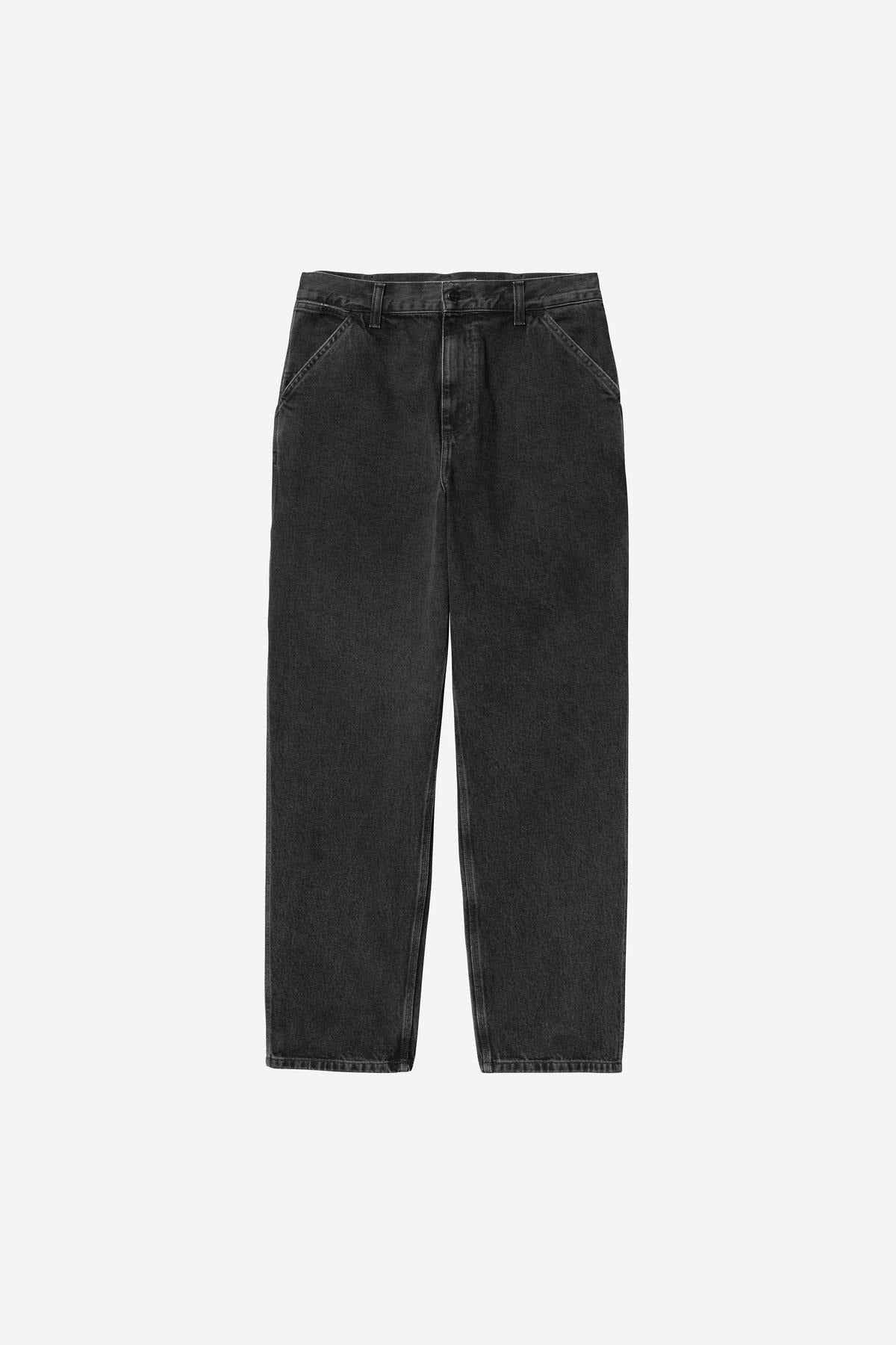 Carhartt Wip Single Knee Pant Black Stone Washed