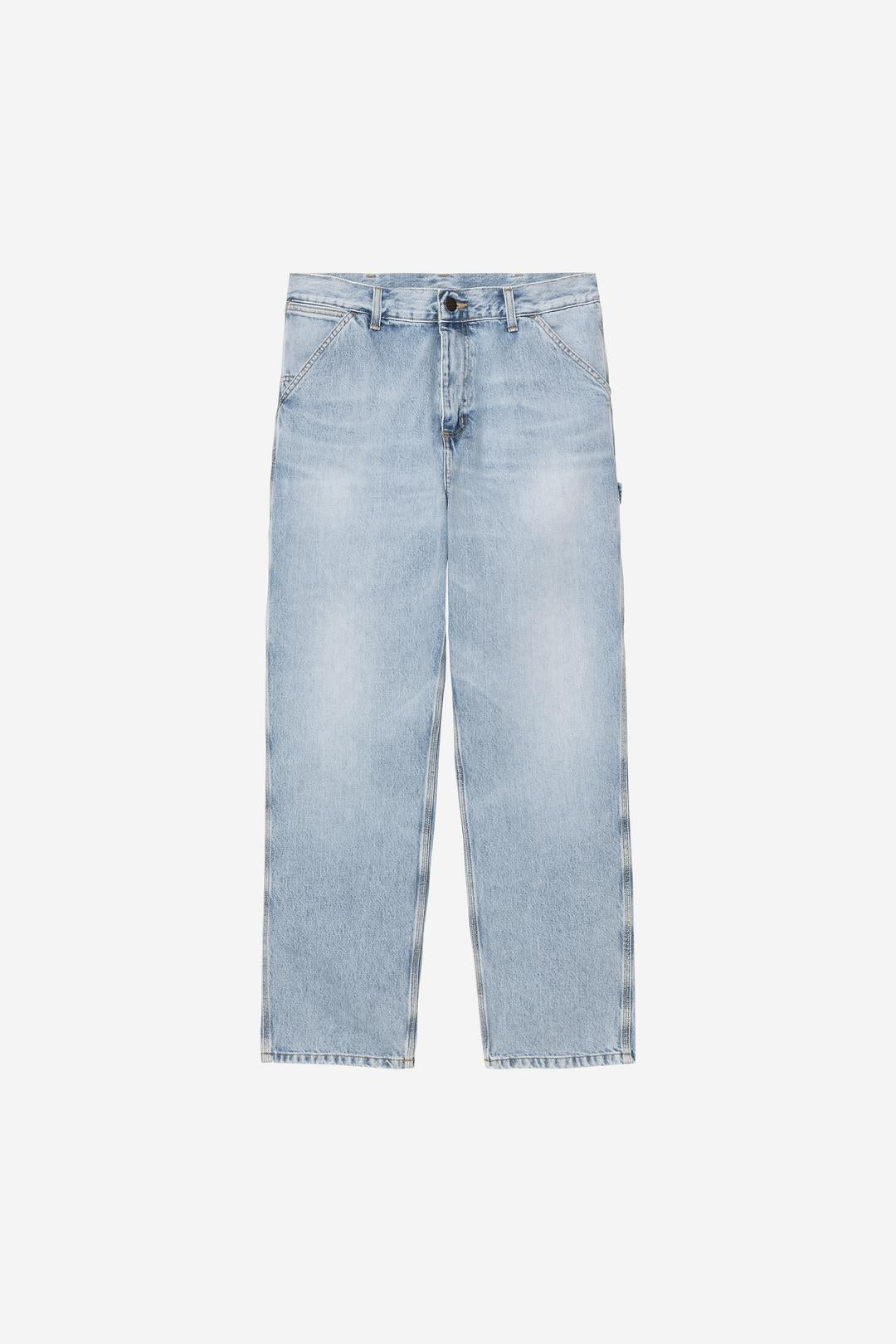 Carhartt Wip Single Knee Pant Blue Heavy Worn Bleached