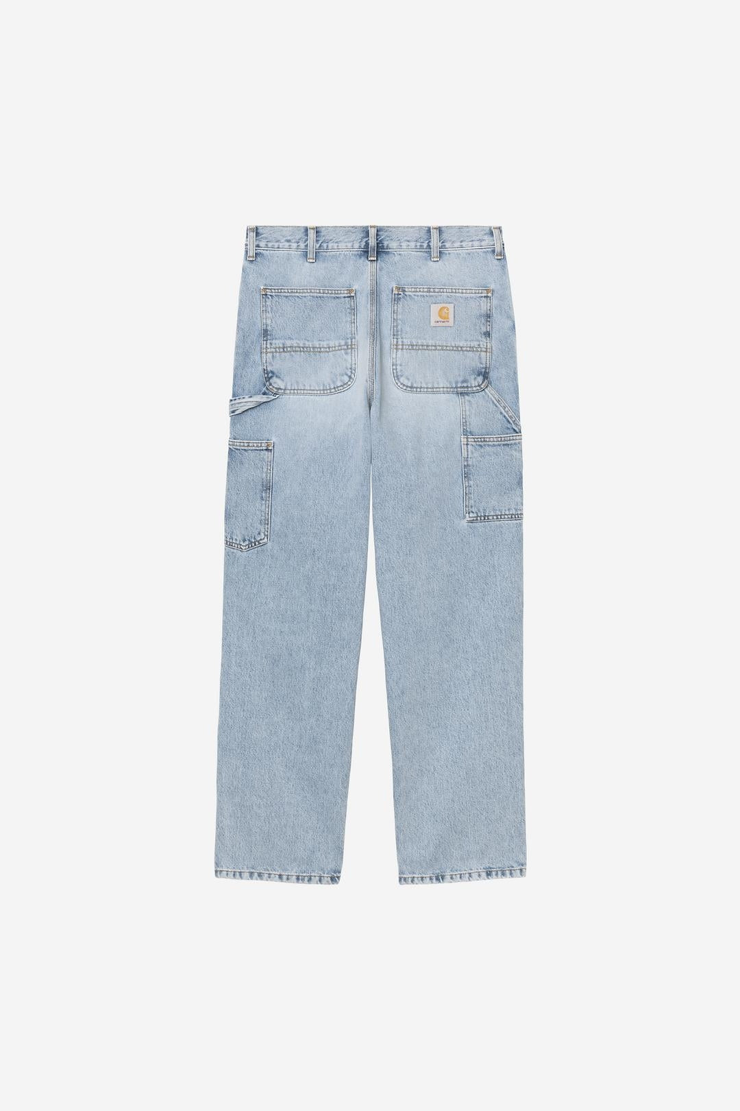 Carhartt Wip Single Knee Pant Blue Heavy Worn Bleached