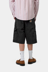 Carhartt Wip Single Knee Short Black Stone Washed