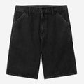 Carhartt Wip Single Knee Short Nero Lavaggio a Pietra