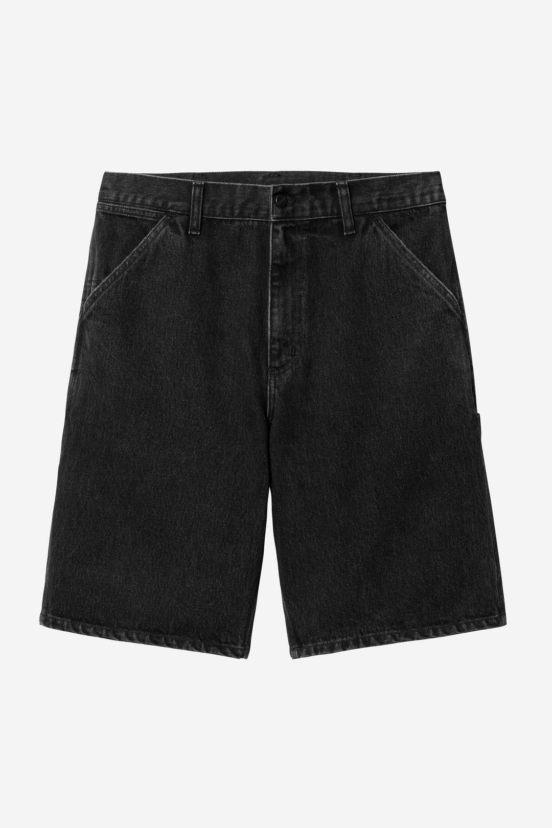 Carhartt Wip Single Knee Short Black Stone Washed