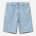 Carhartt Wip Single Knee Short Blu Heavy Stone Bleached
