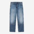 Carhartt Wip Double Knee Pant Blue Marble Used Wash