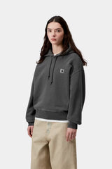 Carhartt Wip Donna W Hooded Nelson Sweatshirt Black Garment Dyed