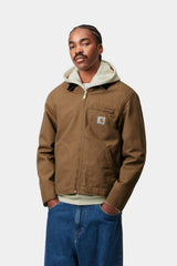 Carhartt Wip Detroit Jacket Summer Hamilton Brown Rinsed
