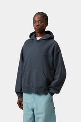 Carhartt Wip Donna W Hooded Benton Sweatshirt Carbon Garment Dyed