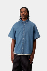 Carhartt Wip Lucas Shirt Blue Stone Washed