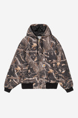 Carhartt Wip Og Active Jacket Camo Feather Tree Black Heavy Stone Wash