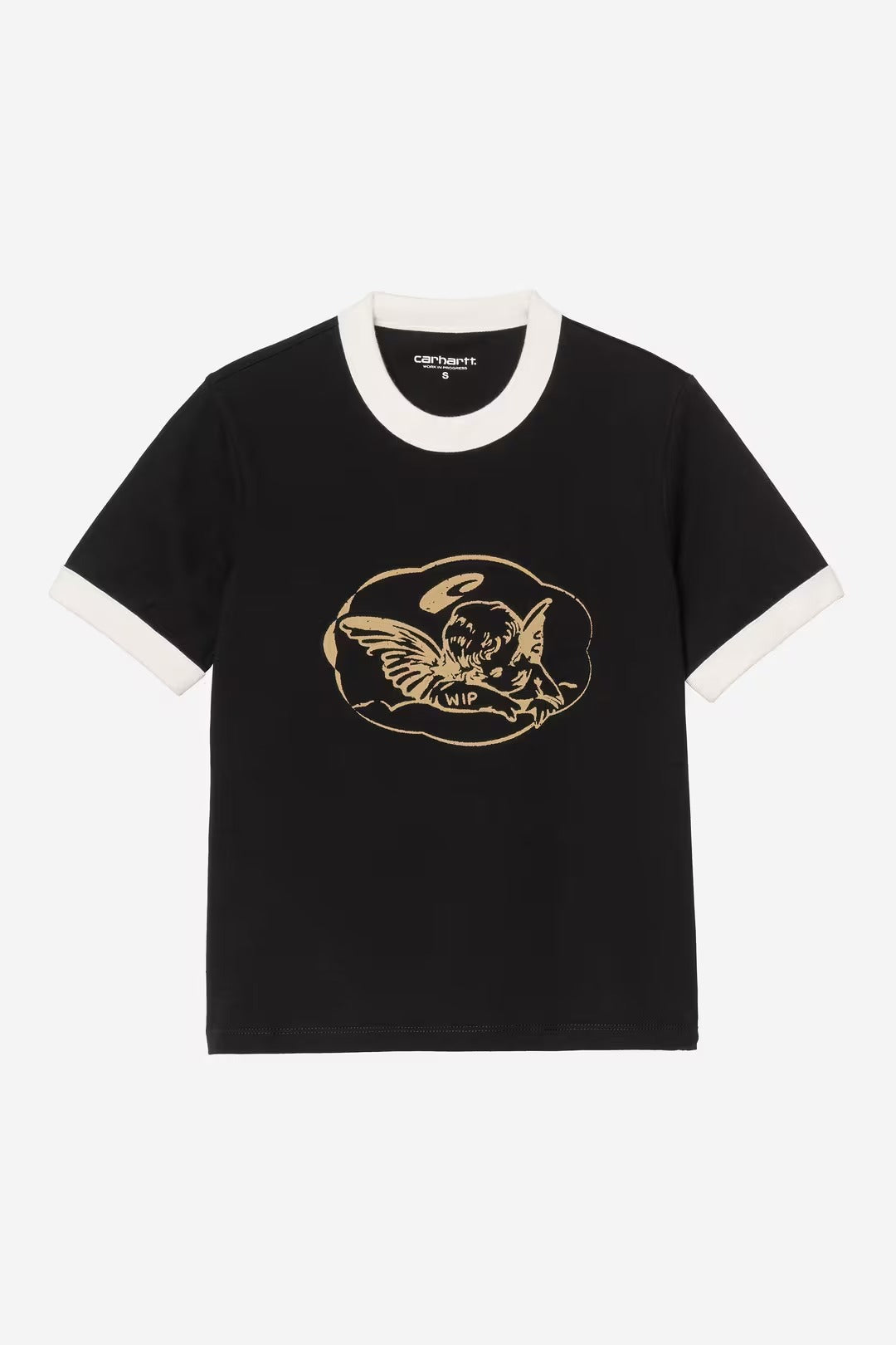 Carhartt Wip Donna W Reminiscing Ringer Tee Black Heavy Stone Wash
