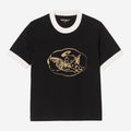 Carhartt Wip Donna T-shirt Reminiscing Ringer Nera Lavaggio Heavy Stone