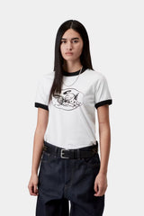 Carhartt Wip Donna W Reminiscing Ringer Tee White Heavy Stone Wash