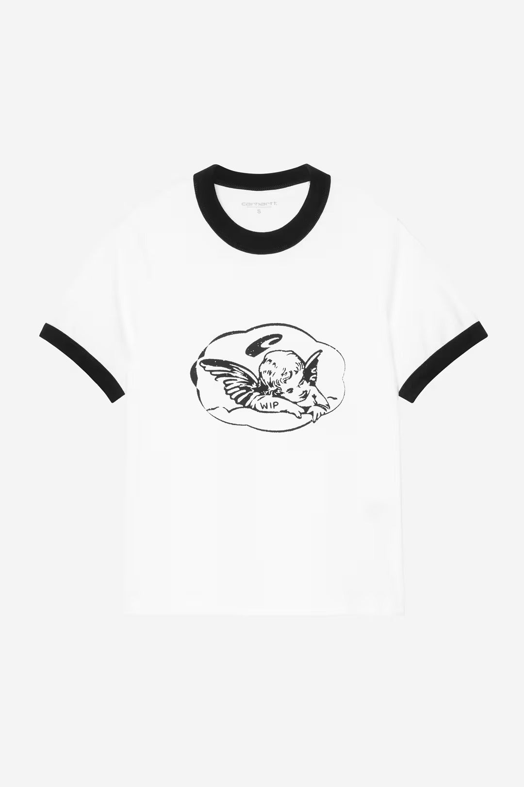 Carhartt Wip Donna W Reminiscing Ringer Tee White Heavy Stone Wash