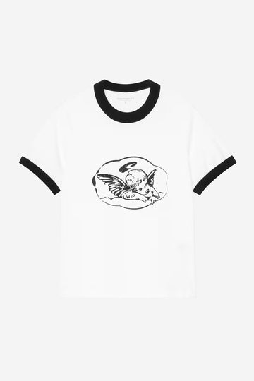Carhartt Wip Donna W Reminiscing Ringer Tee White Heavy Stone Wash