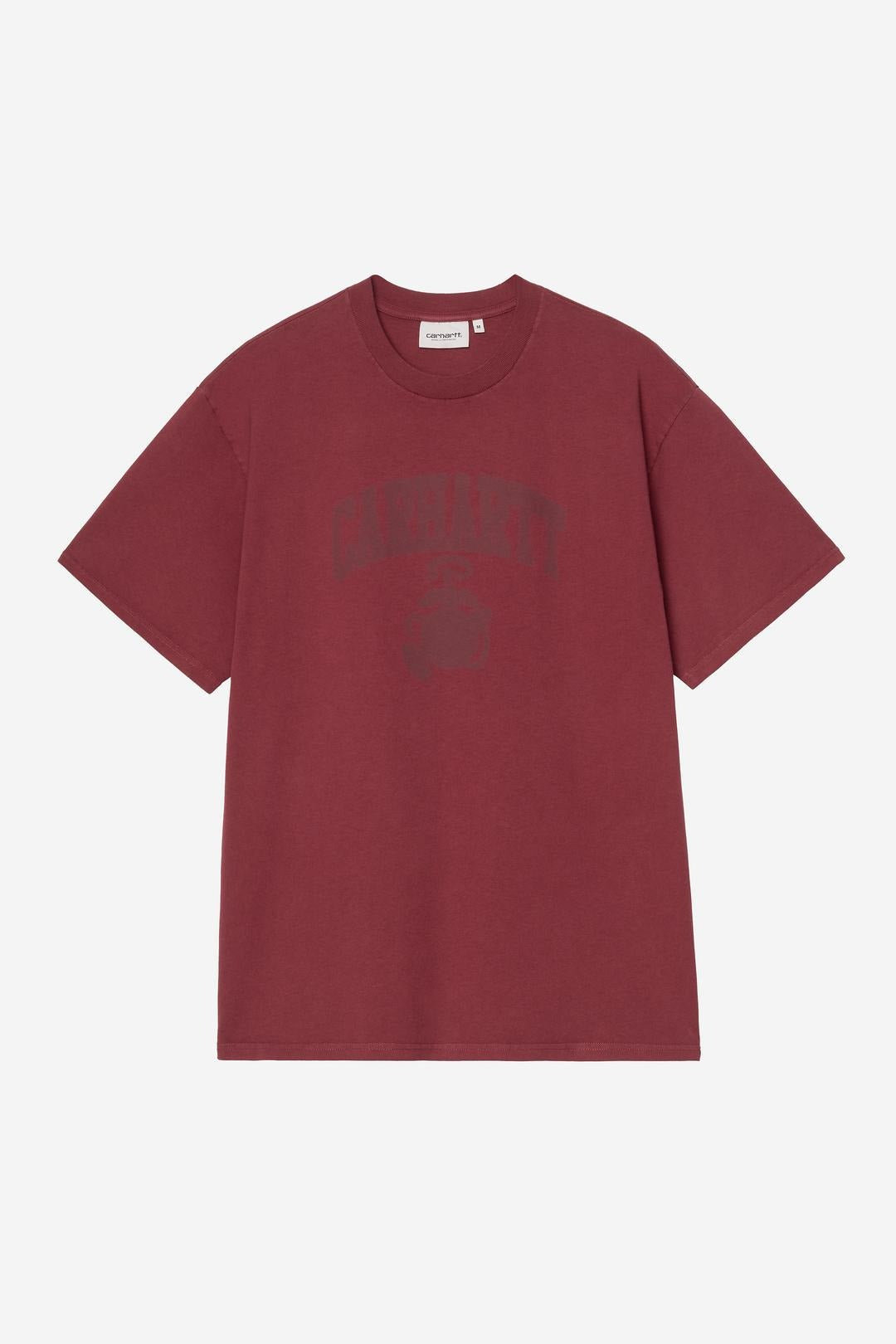 Carhartt Wip  Faded Pond Corps Tee Marsala Heavy Stone Wash