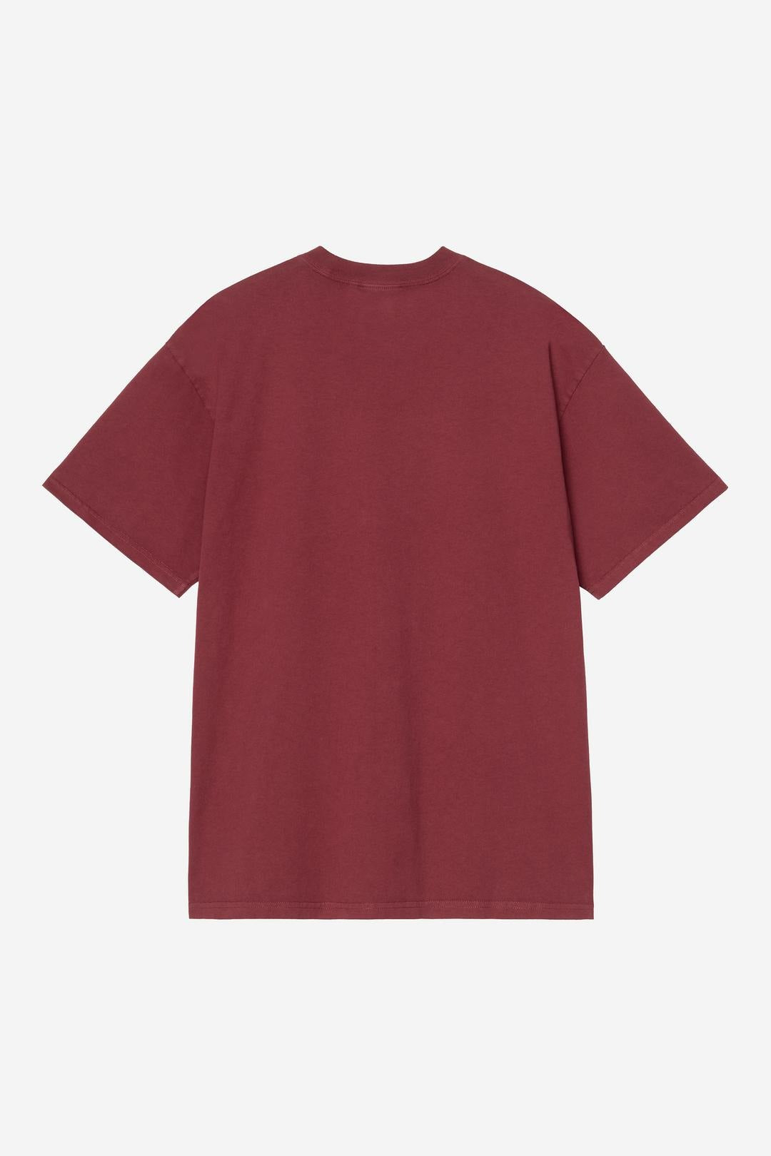 Carhartt Wip  Faded Pond Corps Tee Marsala Heavy Stone Wash