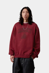 Carhartt Wip Faded Pond Corps Sweatshirt Marsala Heavy Stone Wash