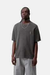 Carhartt Wip Nelson Waffle Tee Nero Tinto in Capo